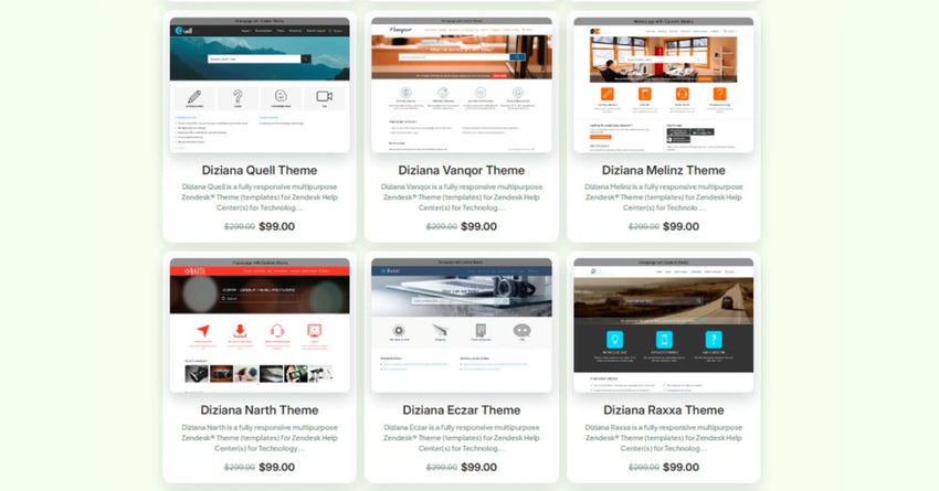 Transform Your Zendesk Help Center with Diziana’s Premium Themes