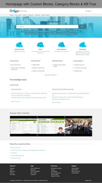 Diziana Drogo Theme Homepage with Custom Blocks, Category Blocks and Knowledge Base Tree
