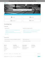 Diziana Golm Theme Homepage with Category Blocks and Knowledge Base Tree