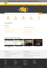 Diziana Javis Theme Homepage with Category Blocks and Knowledge Base Tree