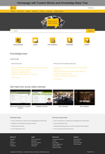 Diziana Javis Theme Homepage with Custom Blocks and Knowledge Base Tree