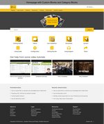 Diziana Javis Theme Homepage with Custom Blocks and Category Blocks