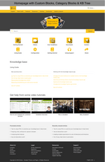 Diziana Javis Theme Homepage with Custom Blocks, Category Blocks and Knowledge Base Tree