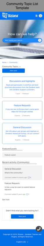 Diziana Arcturus Theme Community Topic List Template Mobile Version