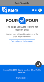 Diziana Arcturus Theme Error Template Mobile Version