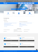 Diziana Arcturus Theme Homepage with Custom Blocks and Knowledge Base Tree