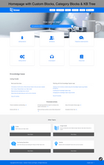 Diziana Arcturus Theme Homepage with Custom Blocks, Category Blocks and Knowledge Base Tree