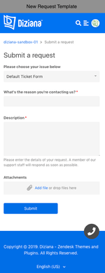 Diziana Arcturus Theme New Request Template Mobile Version