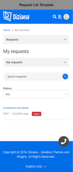 Diziana Arcturus Theme Request List Template Mobile Version