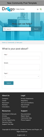 Diziana Drogo Theme New Community Post Template Mobile Version