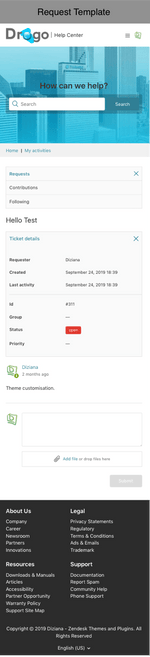Diziana Drogo Theme Request Template Mobile Version