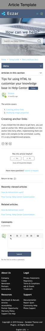 Diziana Eczar Theme Article Template Mobile Version