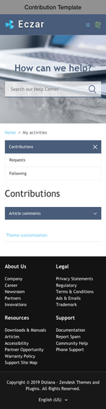 Diziana Eczar Theme Contribution Template Mobile Version