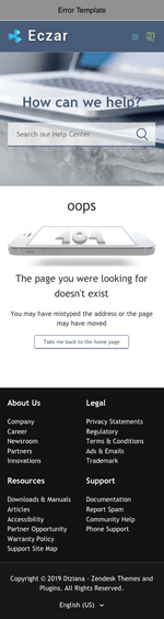 Diziana Eczar Theme Error Template Mobile Version