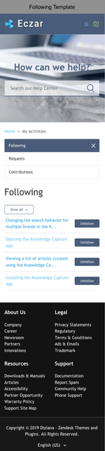 Diziana Eczar Theme Subscription Template Mobile Version