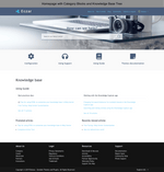 Diziana Eczar Theme Homepage with Category Blocks and Knowledge Base Tree