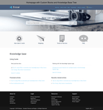 Diziana Eczar Theme Homepage with Custom Blocks and Knowledge Base Tree