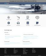 Diziana Eczar Theme Homepage with Custom Blocks, Category Blocks and Knowledge Base Tree