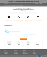 Diziana Galltine Theme Homepage with Category Blocks and Knowledge Base Tree