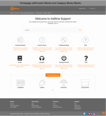 Diziana Galltine Theme Homepage with Custom Blocks and Category Blocks