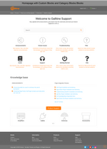 Diziana Galltine Theme Homepage with Custom Blocks, Category Blocks and Knowledge Base Tree