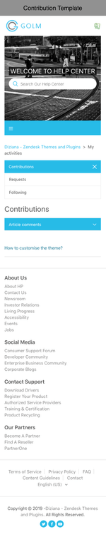 Diziana Golm Theme Contribution Template Mobile Version