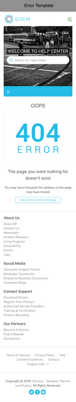 Diziana Golm Theme Error Template Mobile Version