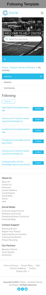 Diziana Golm Theme Subscription Template Mobile Version