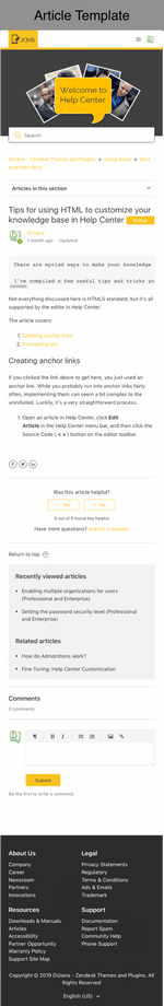 Diziana Javis Theme Article Template Mobile Version