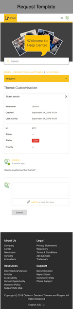 Diziana Javis Theme Request Template Mobile Version