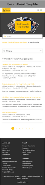 Diziana Javis Theme Search Results Template Mobile Version