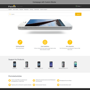 Diziana Paonid Theme Homepage with Custom Blocks