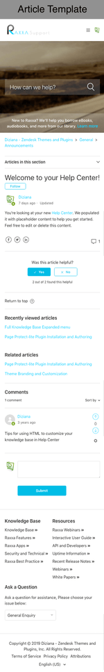 Diziana Raxxa Theme Article Template