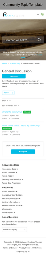 Diziana Raxxa Theme Community Topic Template Mobile Version