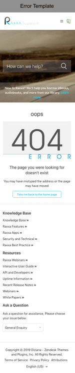 Diziana Raxxa Theme Error Template Mobile Version