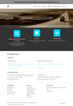 Diziana Raxxa Theme Homepage with Category Blocks and Knowledge Base Tree