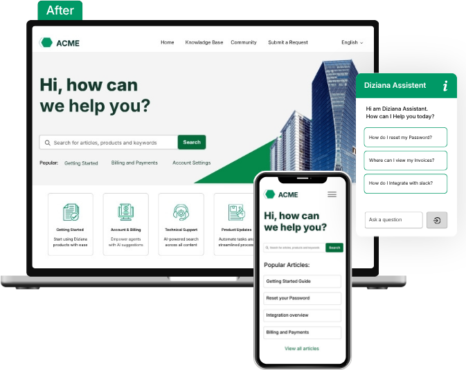 Zendesk help center after redesign